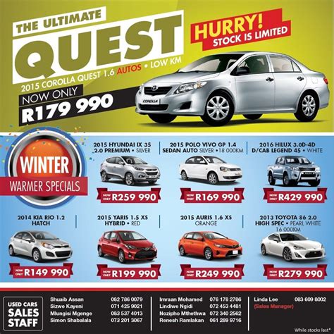 Durban South Toyota Specials And Deals Specials On Hilux Fortuner