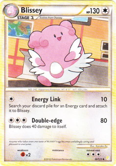 It is the fourth of five promo cards players can get as part of a promotion for the youth futsal program in england. Serebii.net TCG HeartGold SoulSilver - #36 Blissey