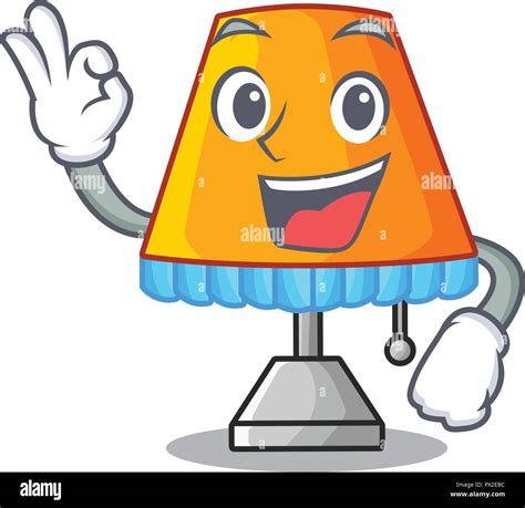 Okay Cartoon Table Lamp Beside In Bed Stock Vector Image And Art Alamy