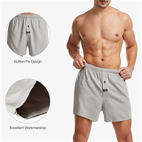 Bamboo Cool Mens Woven Boxer Shorts 3 Pack Bamboo Boxer Underwear For