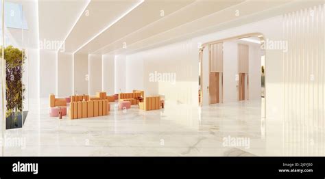 Interior Of Modern Entrance Hall In Modern Office Building With Waiting