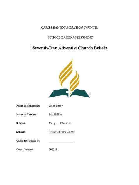 Religious Education Sba Darby Without Cover Pdf Seventh Day