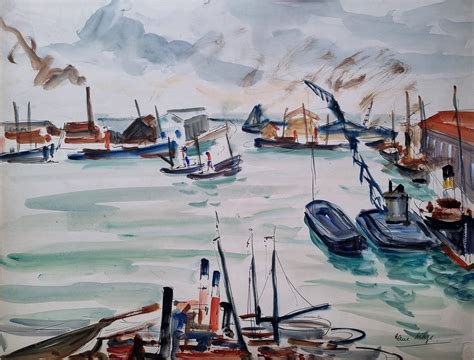 Paul Maze - Harbour Scene - Nick Waters Art