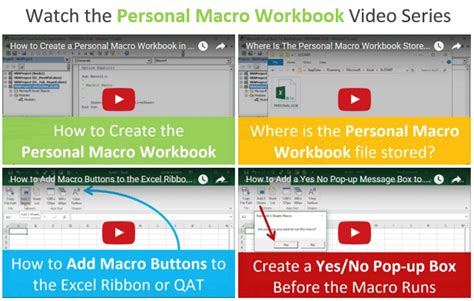 How To Create A Personal Macro Workbook Video Series Excel Campus