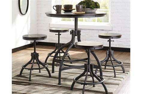 The comfortable and functional design of this bar. Signature Design By Ashley D284-223 Odium - Brown Counter ...