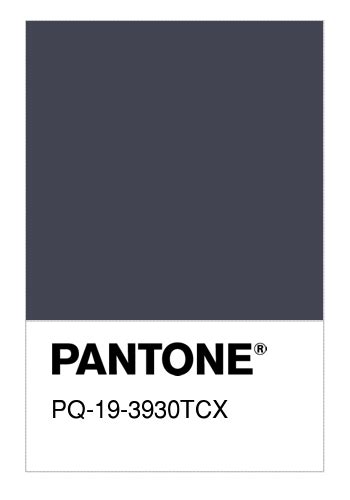 Colore Pantone® Pq 19 3930tcx Odyssey Gray Numerosamenteit