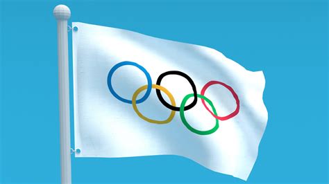 Artstation Low Poly Seamless Animated Olympic Flag Game Assets