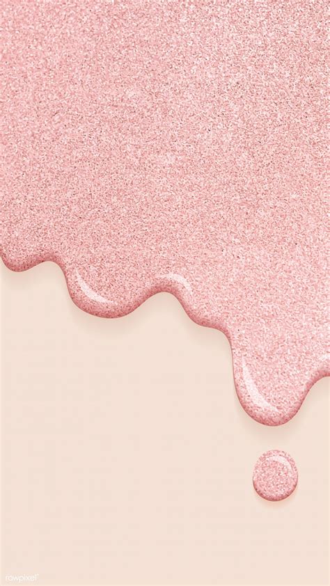 Dripping Creamy Glitter Pink Mobile Phone Wallpaper Vector Premium