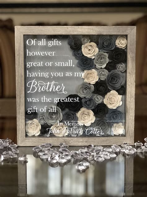 If you still need ideas on what to do when a loved one loses their brother, read our guide on the best memorial gift for the loss of a brother. Sympathy Loss Brother Gift Sibling Grief Gift Loss of ...