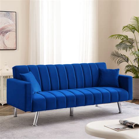 Wrought Studio Cashana Twin 72.8" Wide Velvet Tufted Back Convertible