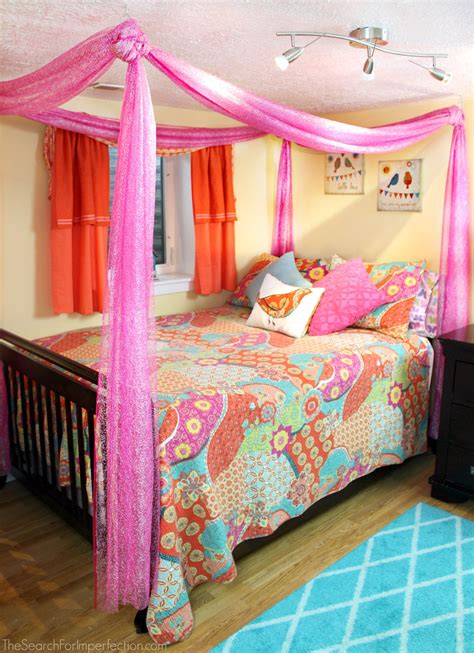 .canopy curtains diy bed with this is brimming with curtains white curtains products like anchor rain shower curtain rods onto the perfect bed with this piece is brimming with purple to black and ash royal. Easy DIY Princess Canopy Bed | Canopy bed diy, Princess ...