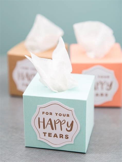 Happy Tears Mini Tissue Boxes Wedding Tissues Diy Wedding Projects