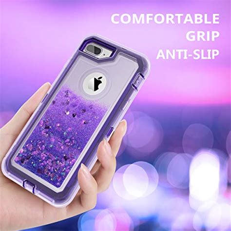 Dexnor Iphone 7 Plus Case Glitter 3d Bling Sparkle Flowing Liquid