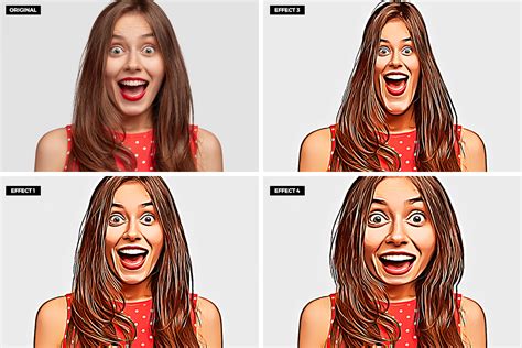 Toon Me Photoshop Action Cartoon Caricature Add Ons Graphicriver