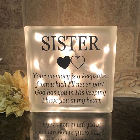 Loss of Sister Remembrance Light Condolence Gift Memorial | Etsy | Funeral gifts, Condolence ...