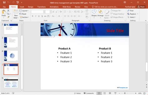 Free Time Management Powerpoint Template