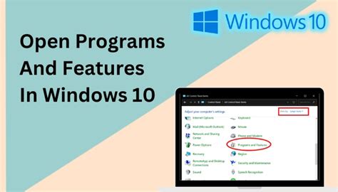 Programs And Features Windows 10