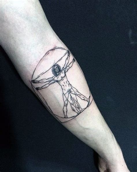 vitruvian man tattoo designs  men da vinci ink ideas