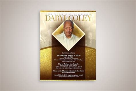 Obituary Flyer 9 Examples Word Photoshop