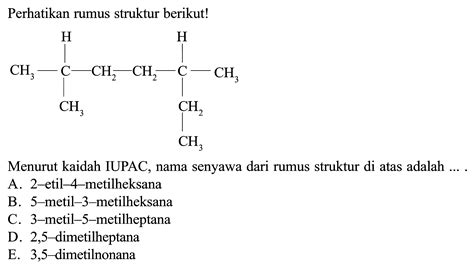 Berilah Nama Pada Struktur Senyawa Berikut Ini Ch3 Ch3