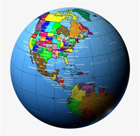 Globe Showing North America And Central America City World Globe