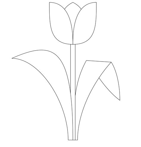 Tulip Outline Printable Printable Word Searches