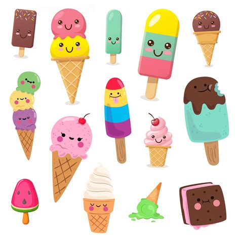 Jual Sticker Pack Ice Cream Stiker Anak Lucu Es Krim Shopee Indonesia