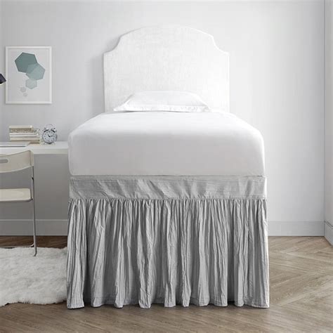 Shop Crinkle Twin Xl 30 Inch Drop 3 Panel Bed Skirt Free Shipping