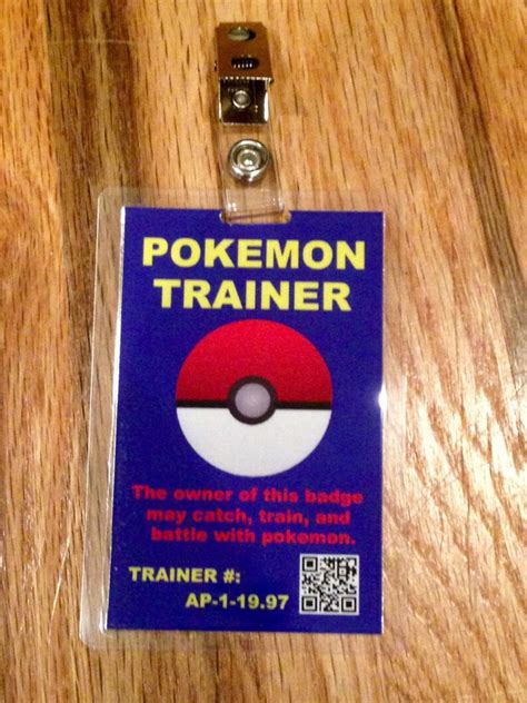 Pokemon Trainer Id Badge Etsy