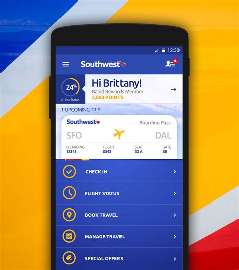 Southwest Airlines App On Behance Airlines Branding Southwest