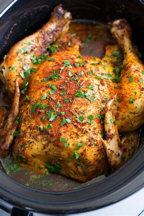 Slow Cooker Whole Chicken Rotisserie Style Cooking Classy
