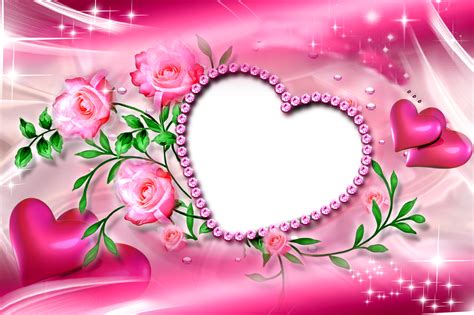 Romantic love frames png Transparent image free download | Flower picture frames, Love frames ...