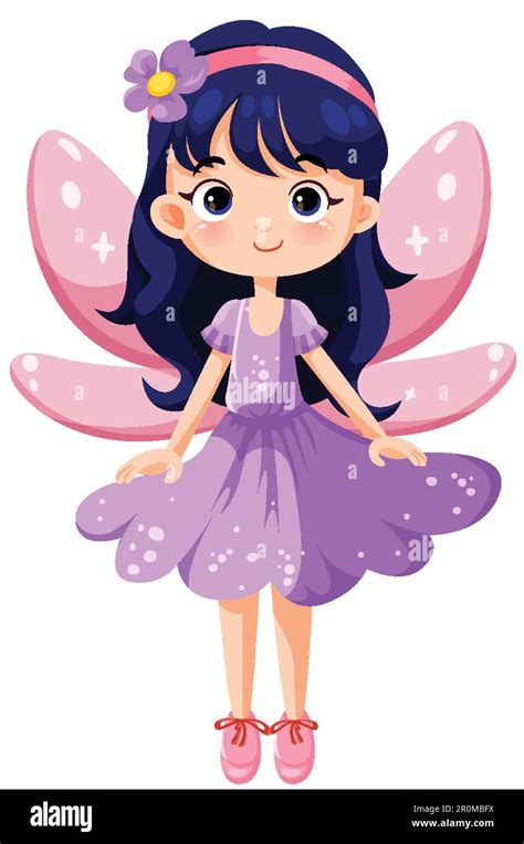Cute Fairy Princess Cartoon Character Illustration Stock Vector Image