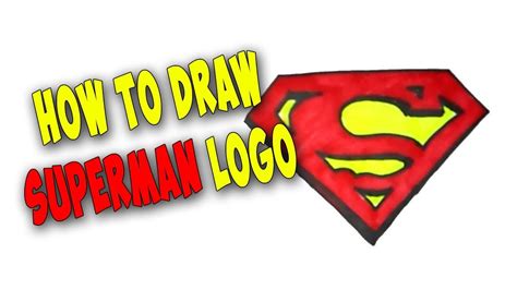 How To Draw Superman Logo Easy And Fast Mr Cute Cartoon