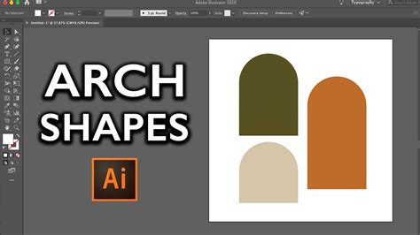 How To Create An Arch Shape In Illustrator Cc Diy Arched Invitation