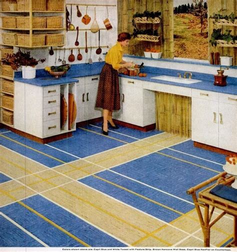 17 Striped And Checkerboard Patterned Floors From 1950s