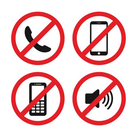 Turn Off Cell Phone Sign Illustrations Royalty Free Vector Graphics