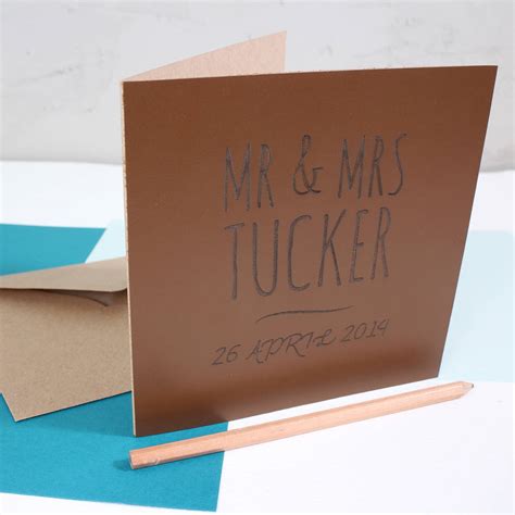 Gift cards are a huge hit as a gifting option for occasions like weddings, birthdays, anniversaries, etc. Engraved Leather Anniversary Card By No Ordinary Gift | notonthehighstreet.com