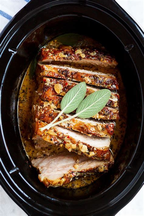 Crockpot Pork Loin In Creamy Garlic Sauce — Eatwell101