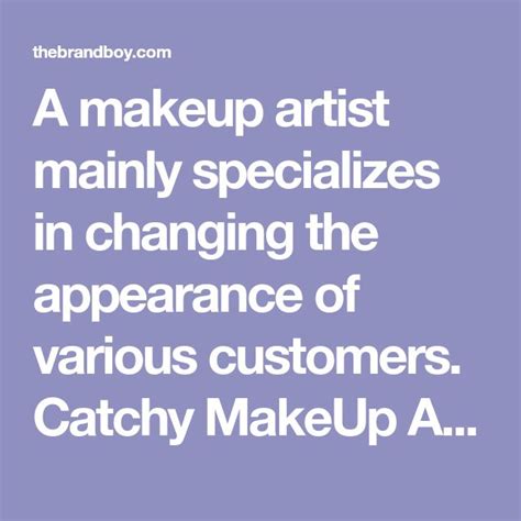 479 Catchy Makeup Artist Name Ideas Makeup Artist Names Makeup Artist Business Face
