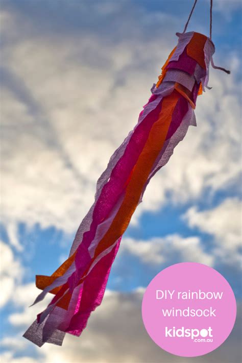 Easy Kids Crafts Make A Rainbow Windsock You Can Watch Dance In The