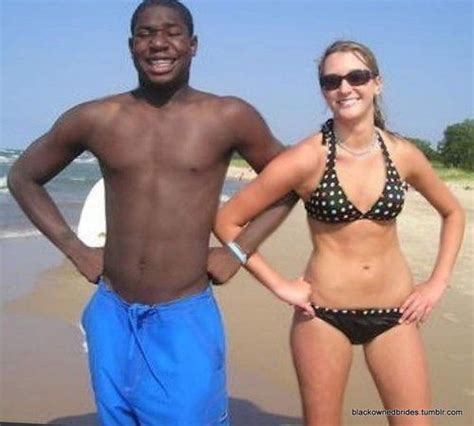 White Women With Black Men Flirting Swimming And Relaxing All Part