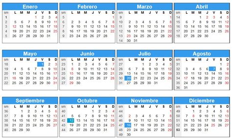 Calendario Colombia Con Festivos Ano