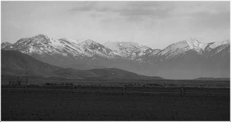 Cedar Fort Fields And Mountains In Black And White Scott