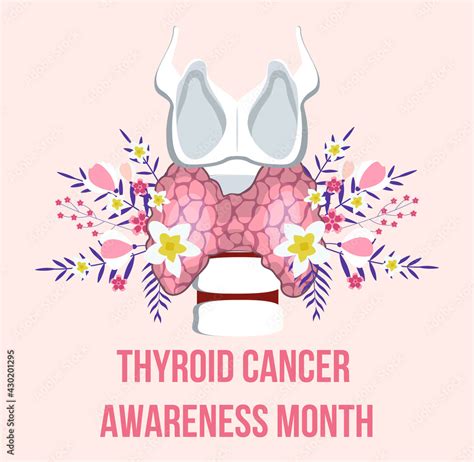Thyroid Cancer Awareness Month Concept Vector Medical Event Is