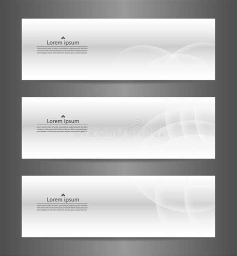 Set Three Gray Abstract Modern Banner Texture Vector Banner Background