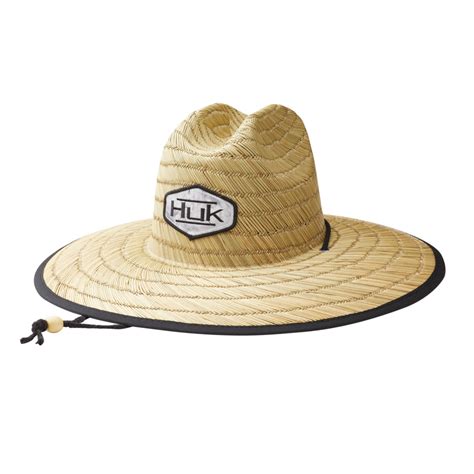 Huk Performance Fishing Camo Lifeguard Straw Headwear Hat Mens