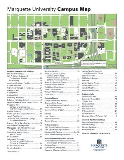 Marquette University Campus Map Cali Conference For Law
