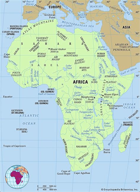Map Of Africa Showing Physical Features Africa Map Physical Map Porn