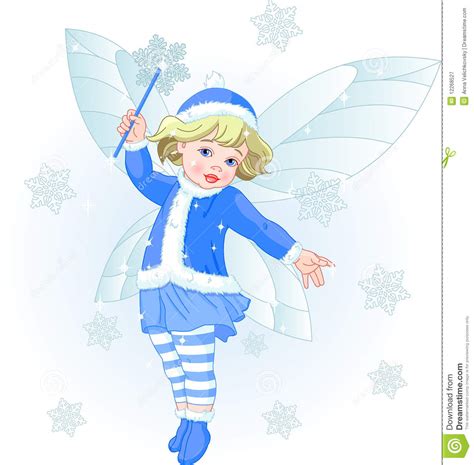 Winter Baby Fairy Stock Vector Illustration Of Wand 12268527